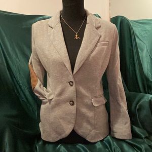 Heather Grey Blazer w/ Elbow Patches